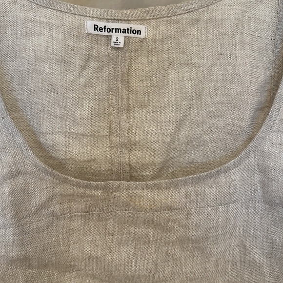 Reformation Linen Crop Top size 2 - Picture 5 of 14